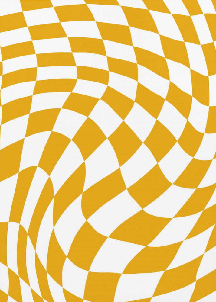 Checker yellow Checkerboard | Canvas
