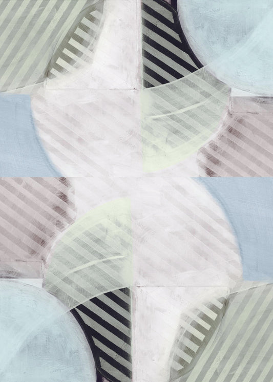 Abstract Misty Stripes 1 | Poster