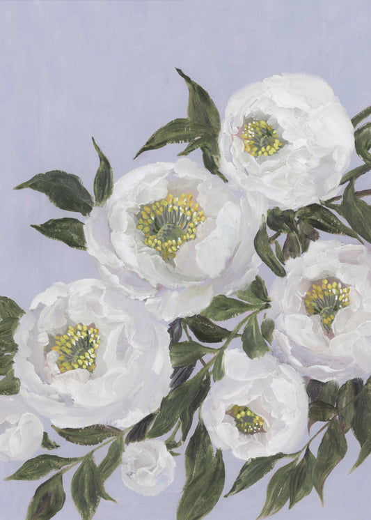Evadne peonies in lilac | Canvas
