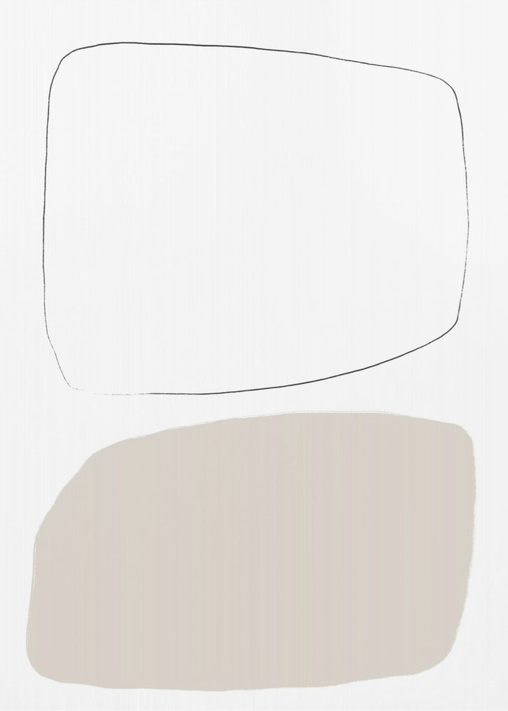 Two Soft Geometric Shapes | Canvas