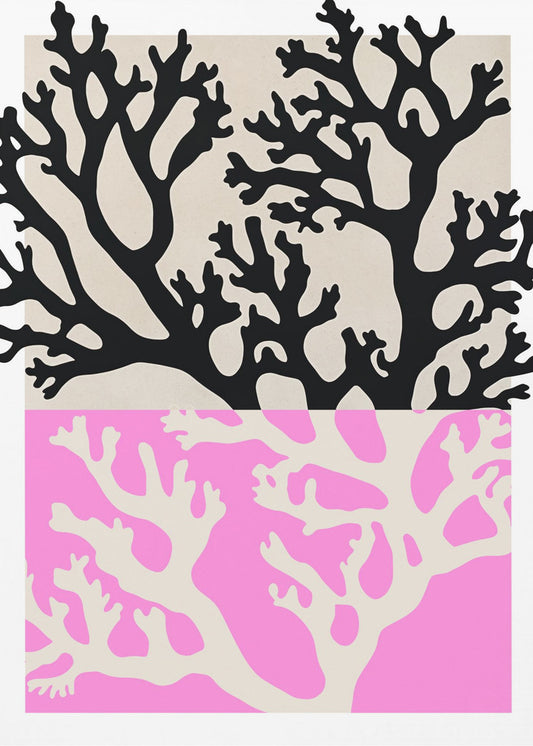 Dual Coral Silhouettes | Canvas