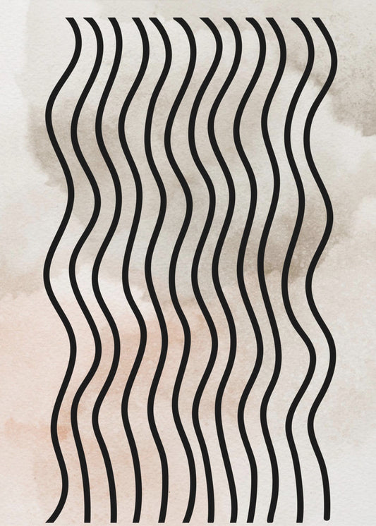 Curved Rhythm Lines | Poster