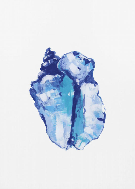 Blue Seashell On White Background No 1 | Canvas