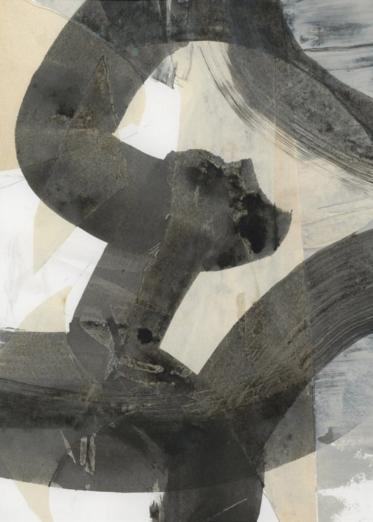 Abstract Hammered Black Neutral 1 | Poster