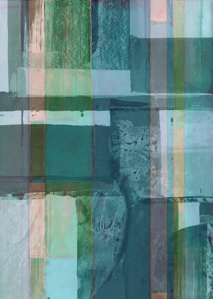 Abstract Shades of Blue and Neutral 1 | Poster