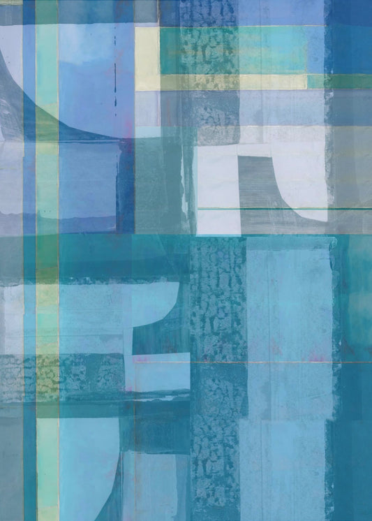 Abstract Shades of Blue and Neutral 4jpg | Poster