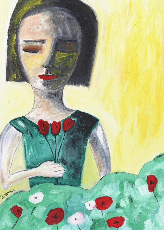 Lady in Garden | Poster