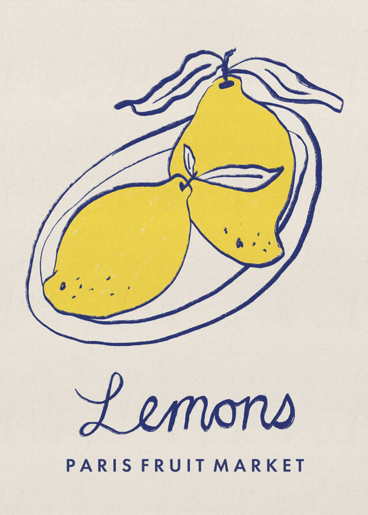 Food Art - Lemons Paris Fruit Market | Canvas