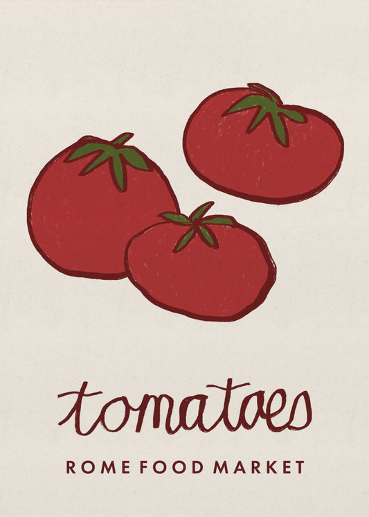 Food Art - Tomatoes Rome Food Market | Canvas
