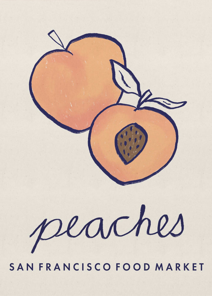 Food Art - Peaches San Francisco Food Market | Canvas