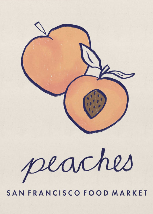 Food Art - Peaches San Francisco Food Market | Canvas
