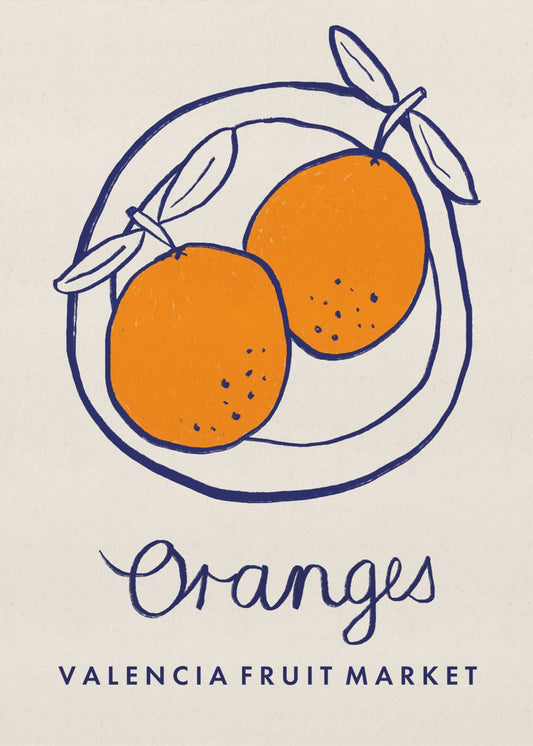 Food Art - Oranges Valencia Fruit Market | Canvas