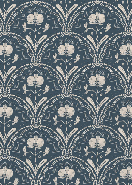 Boho Orchid Tiles Pattern | Canvas