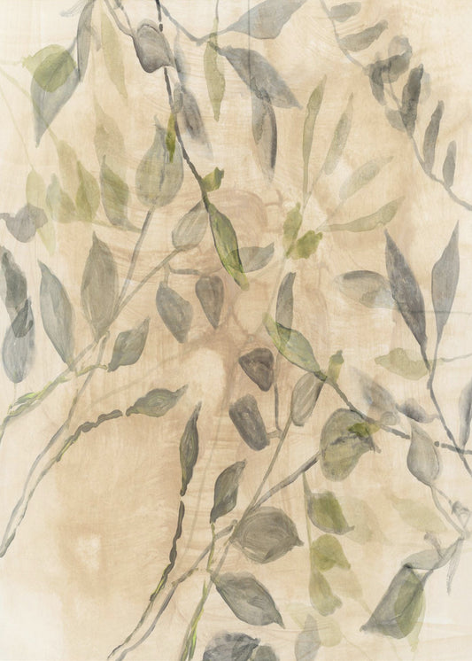 Colour Washed Leaves No2 | Canvas