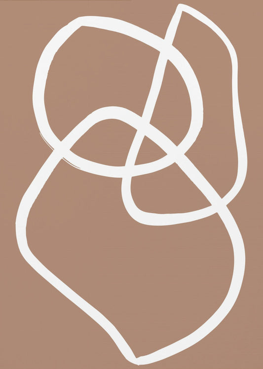 Abstract Lines Mocha | Canvas