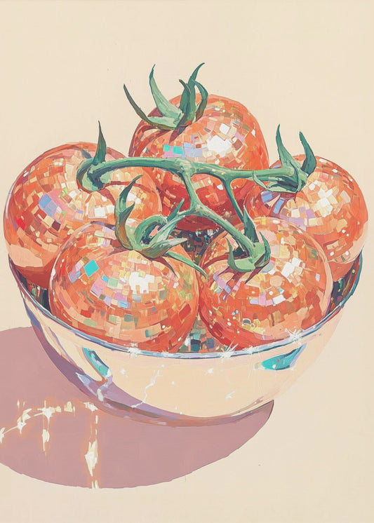 Disco Ball Tomatoes in a Bowl | Canvas