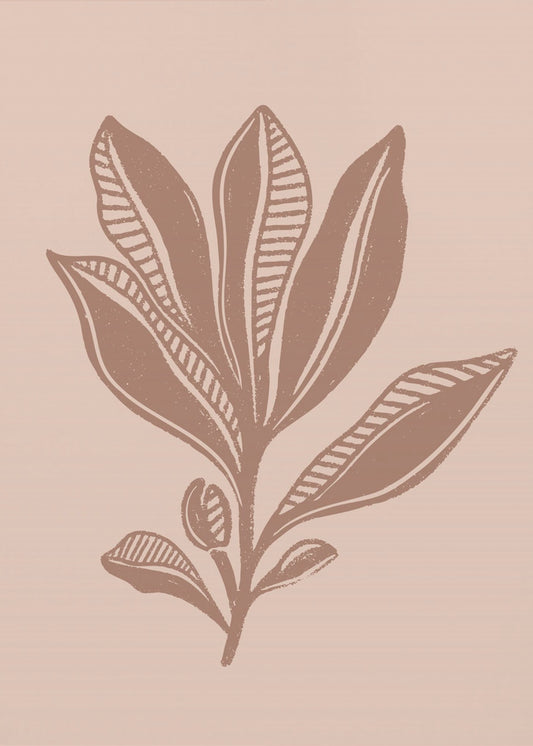Mocha Foliage | Canvas