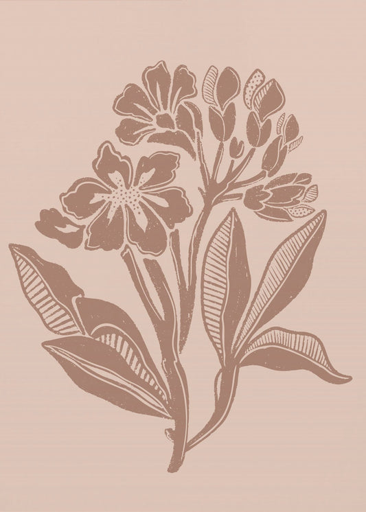 Mocha Florals | Canvas