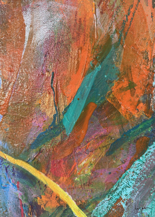 Vibrant expressionist orange | Poster