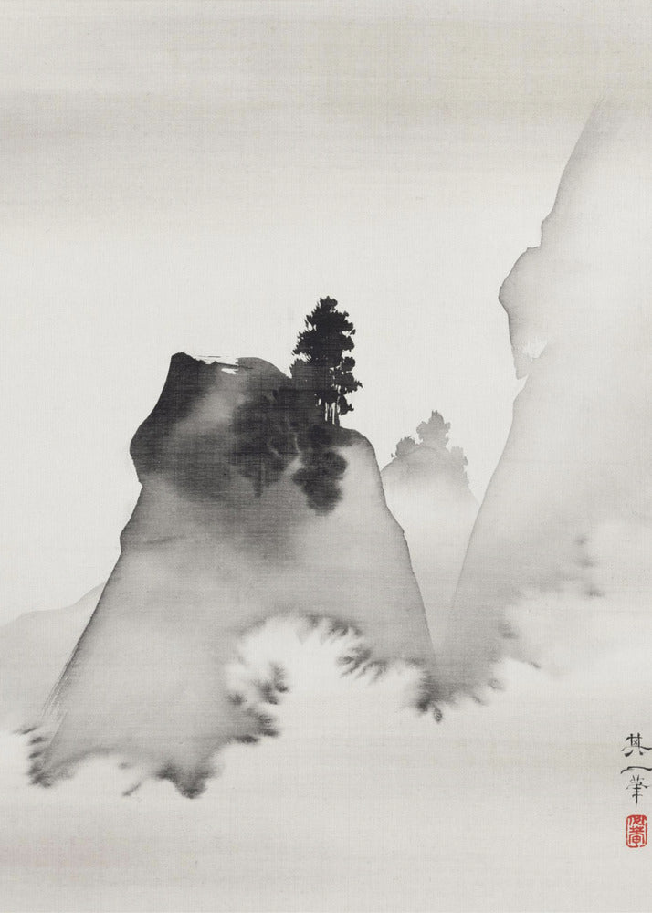 Mountains (right From the Triptych Three Evening Scenes) (19th Century) | Poster