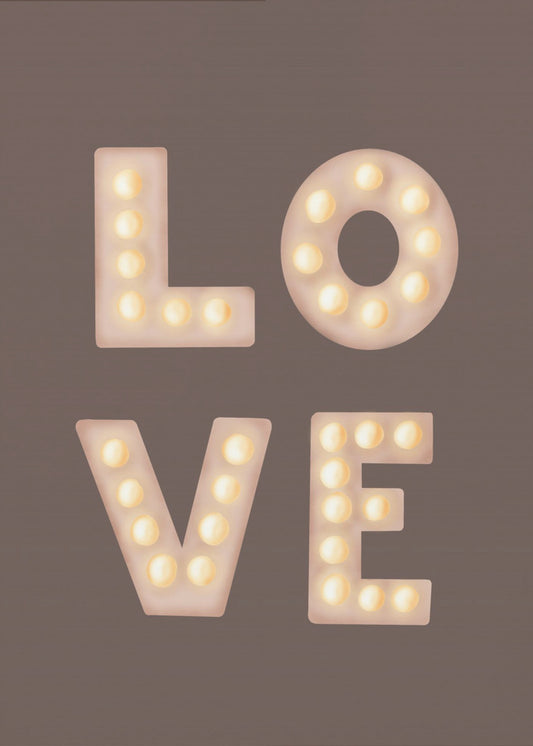 Love Lightletters Coffee Quartz | Canvas
