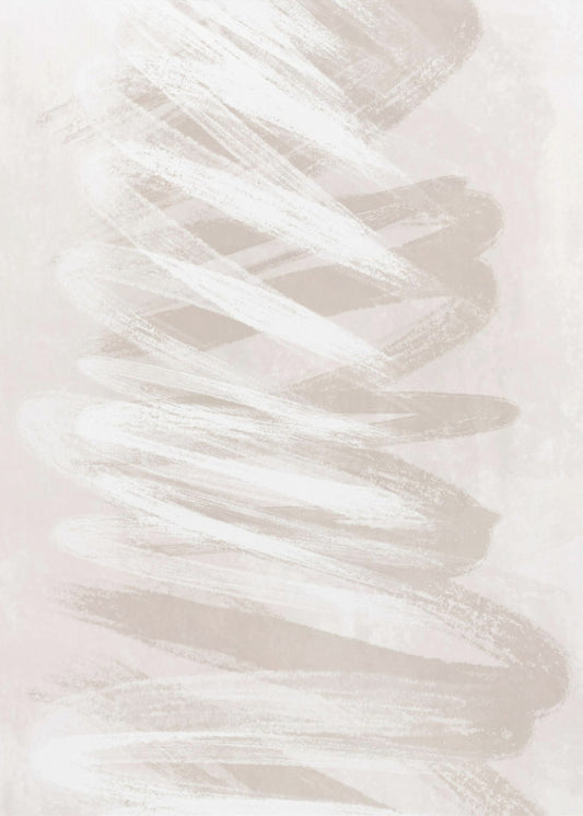 Abstract Art With Beige Waves | Canvas