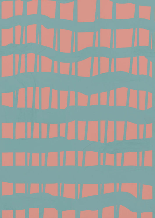 Turquoise &amp; Coral Abstraction 5 | Poster