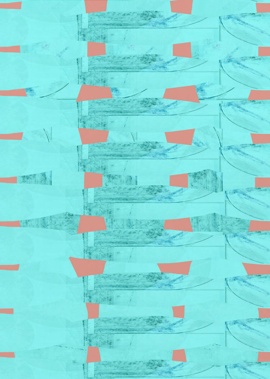 Turquoise &amp; Coral Abstraction 8 | Poster