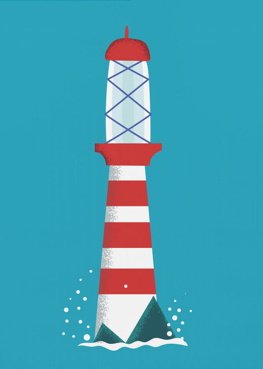 Striped Lighthouse | Poster