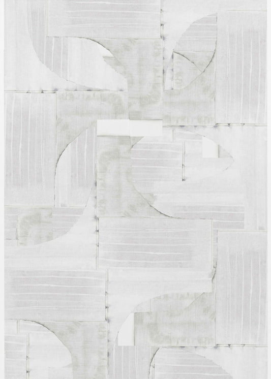 Geometric White Shapes | Poster