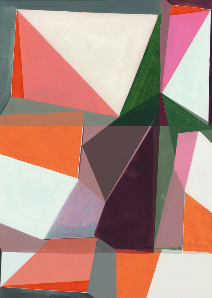 Geometric Abstract in Vibrant Hues | Poster