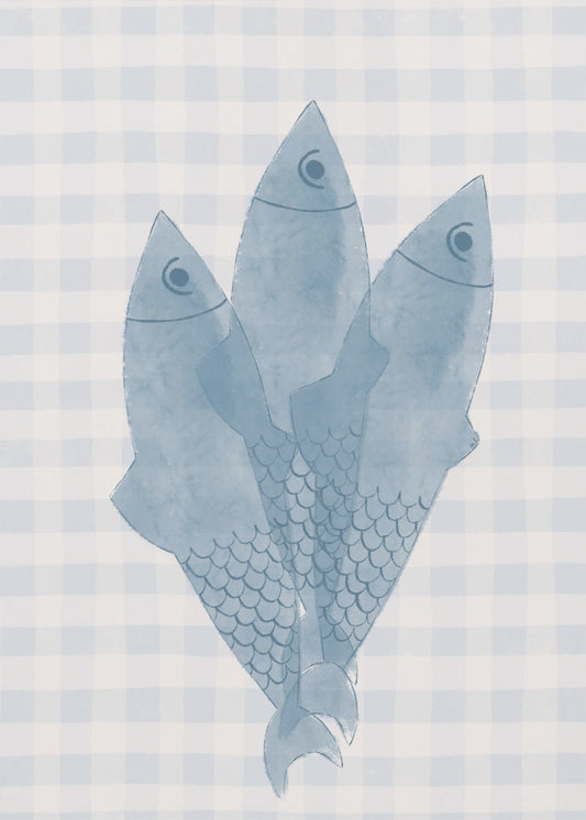 Three Blue Fish | Poster