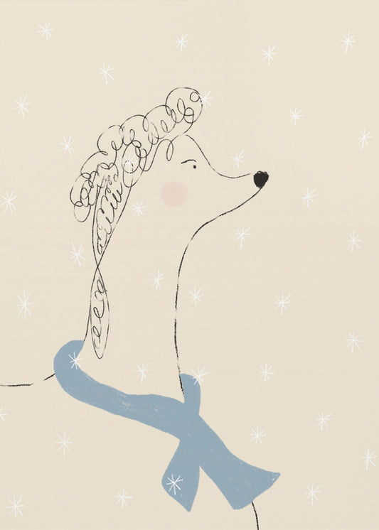Poodle in the Snow | Poster