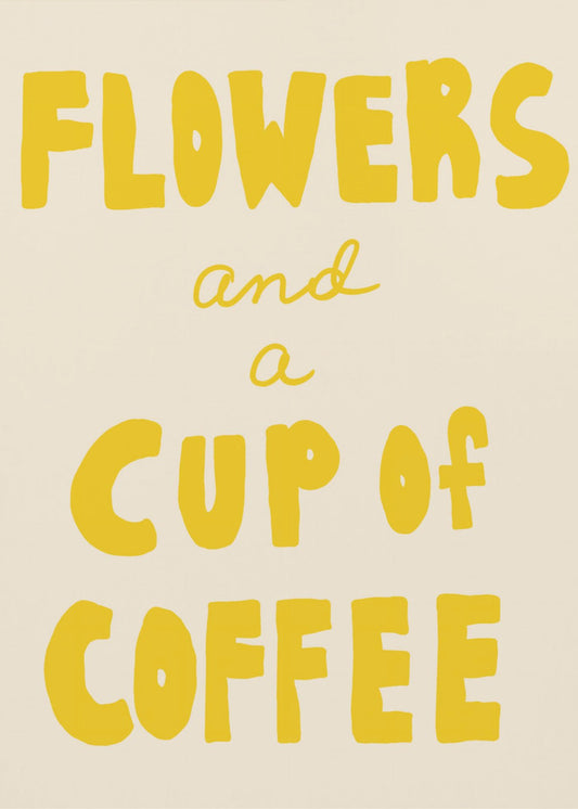 Flowers and a Cup of Coffee | Canvas