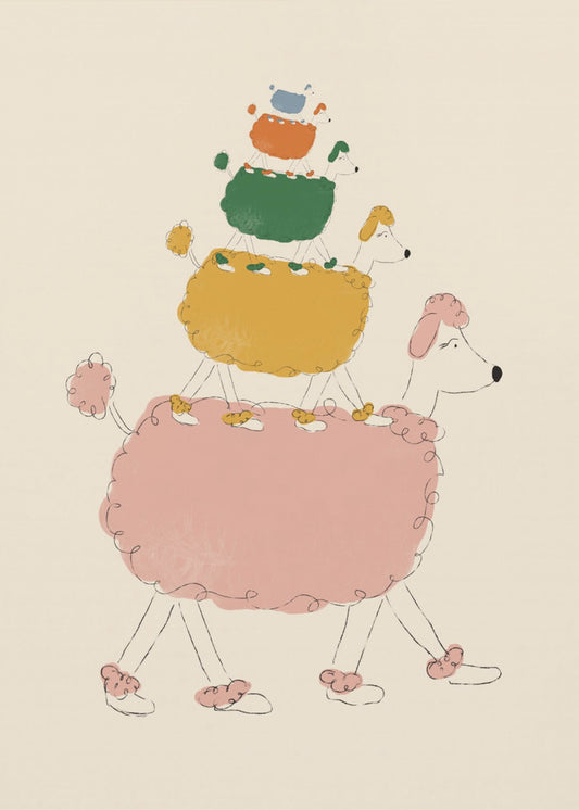 Poodle Pyramid | Canvas