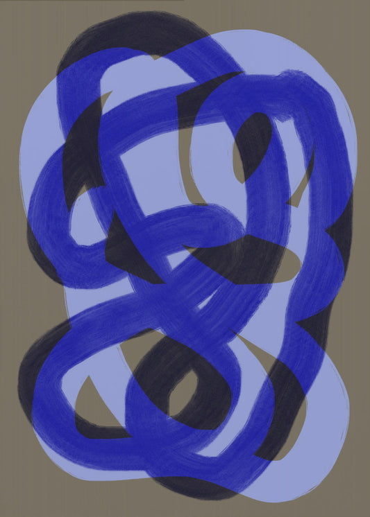 Blue Entwined Paths | Canvas