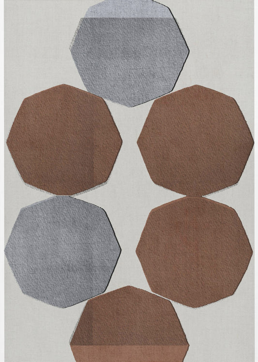 Faceted Earth Shapes | Canvas