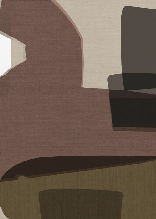 Layered Geometric Shapes And Earthy Tones | Poster