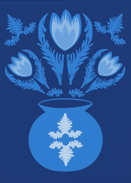 Lumnious Blue Tulips | Canvas