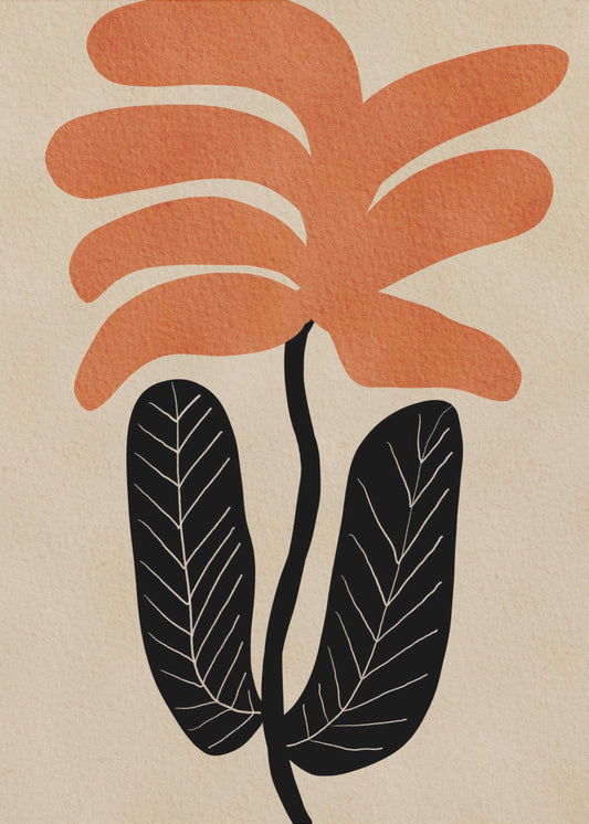 Orange floral flower | Canvas