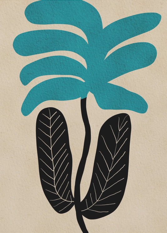 Blue floral flower | Canvas