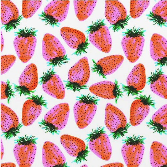 Lavender Red Strawberries Fruit | Canvas