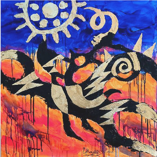 Sunhead Horseman and Woman | Canvas