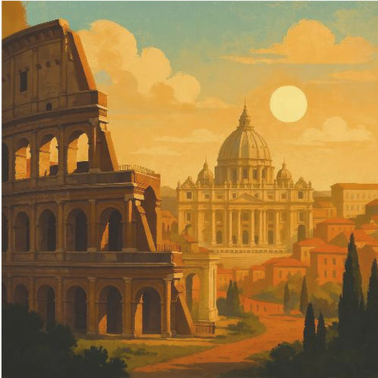 Rome At Golden Dawn | Canvas