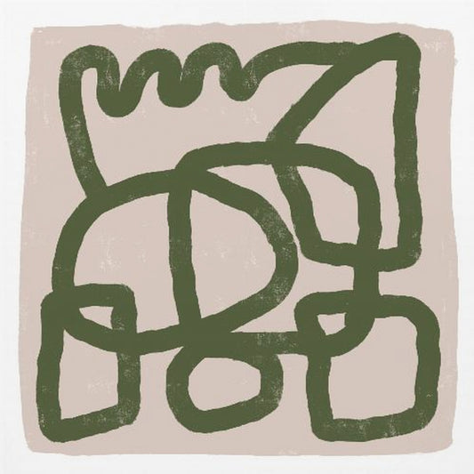 Line drawing green | Canvas