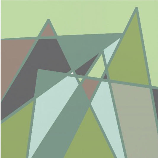 Golden abstract mountains | Canvas