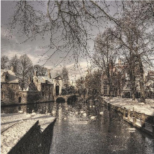 Bruges in Christmas dress | Canvas